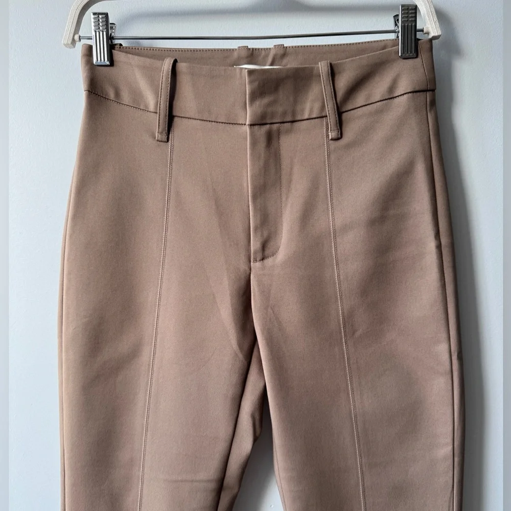 Vince. Women's High-Rise Slim Ankle Pants - Taupe Brown - Size S- Italian Fabric